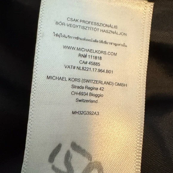 Michael Kors Black Quilted Leather Jacket - Picture 8 of 8